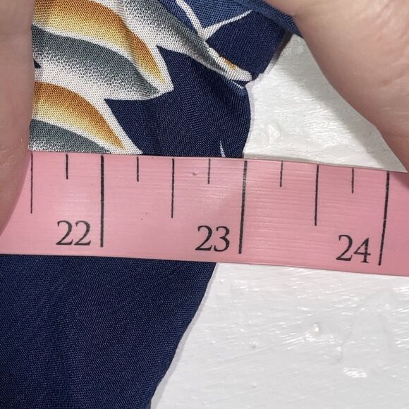 Vintage Hilo Hattie Hawaiian Original Maxi Dress Navy Tropical Floral XL 80s 90s - Picture 8 of 10